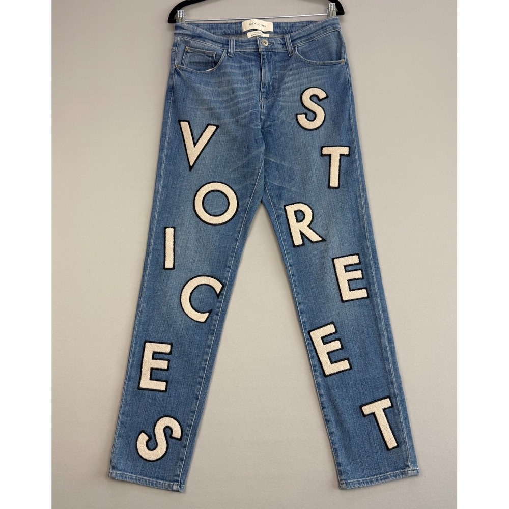 Each x Other Robert Montgomery Jeans Street Voices Patch Statement Wearable Art